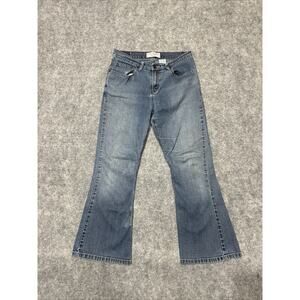 Levi Strauss Signature Girls' Low Rise Flare Stretch Jeans Size 16.5 Blue Denim